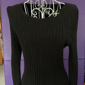 Women's Large Black Sweater by R.E.Q. Circa 1990